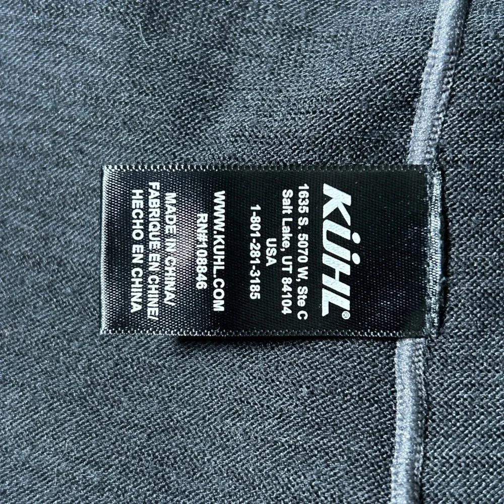 Kuhl Revel 1/4 Zip Pullover Mens Medium Black Gray Colorblock Thumbhole sweater